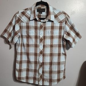Urban Pipeline Blue, Brown Short Sleeve SZ L Boys